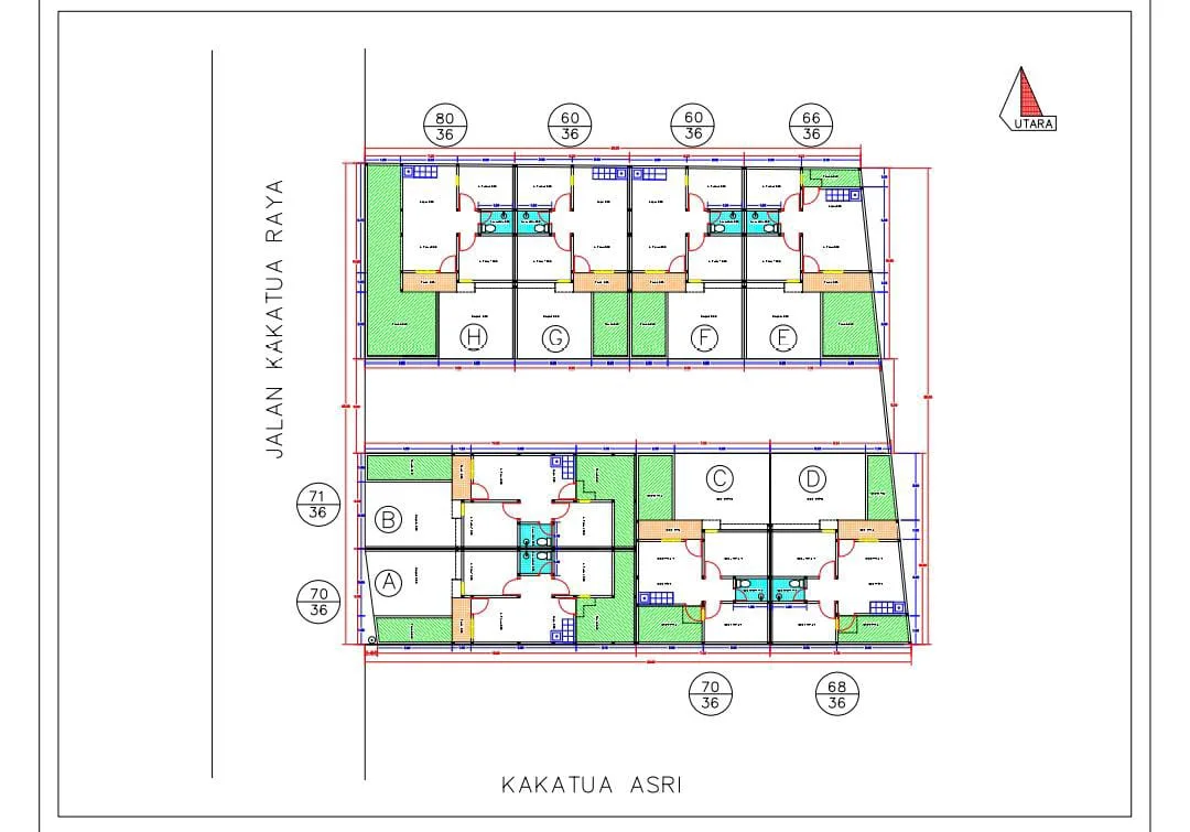 Denah blok Kakatua Asri